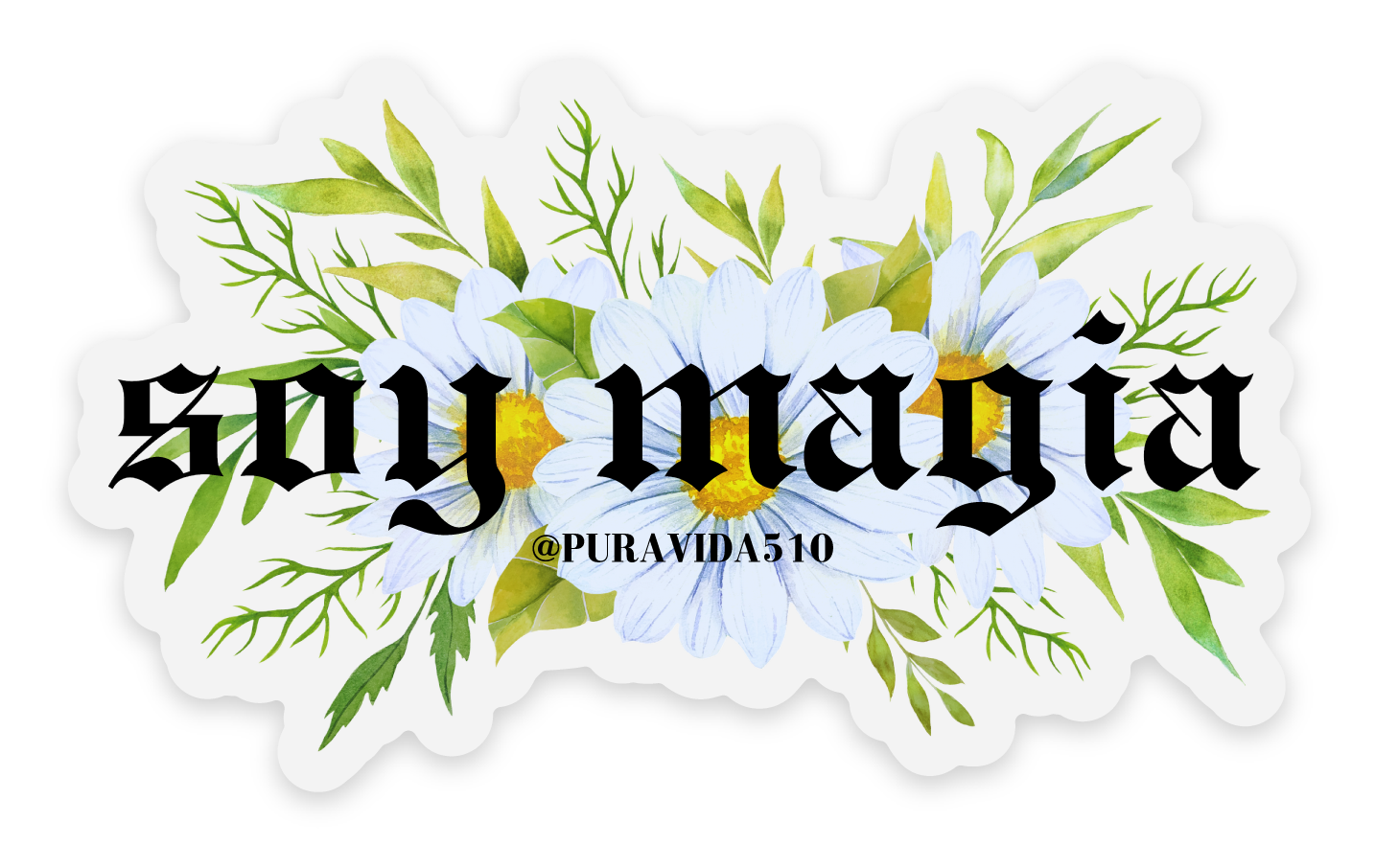 "soy magia" clear sticker