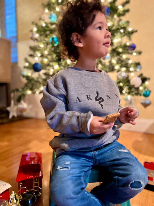 gray kids crewneck